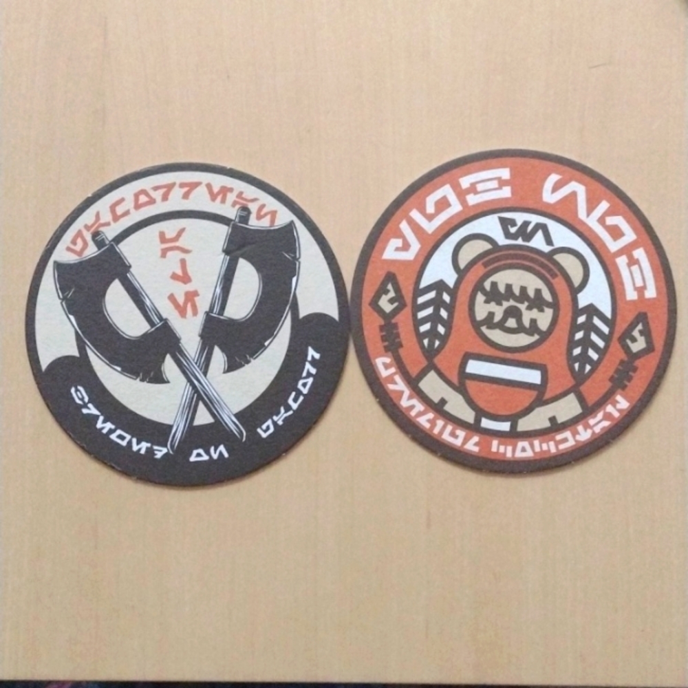 Disneyland Oga's Cantina coasters set of 2